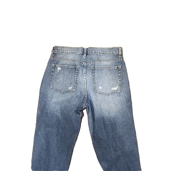 Bullhead Denim Co Jeans Womens 7 Blue Mid-rise Boyfriend Distressed - Picture 4 of 7